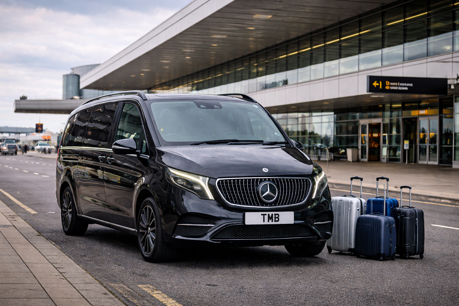 Luxury Mercedes V-Class taxi UK